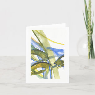 De Remerciements Carte pour notes d'aquarelle des Feuilles d'été Ab