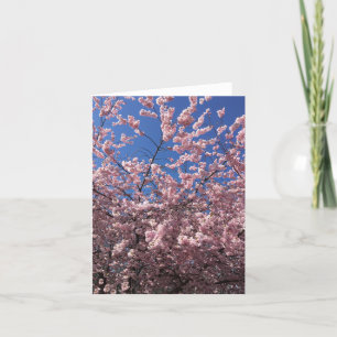 DE REMERCIEMENTS CARTE POUR NOTES PLIÉ - PRINTEMPS ROSE