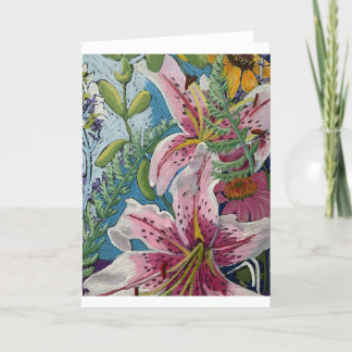 De Remerciements Carte pour notes rose Lilly