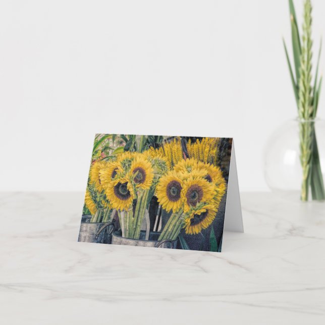 De Remerciements Carte pour notes : Tournesols à vendre (Devant)