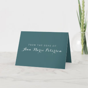 De Remerciements Carte pour notes turquoise plié