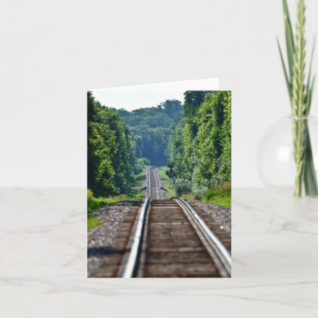 De Remerciements Carte pour notes vierge des voies ferroviaires (Devant)