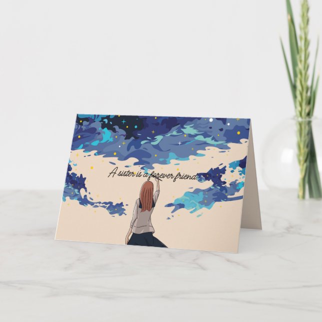 DE REMERCIEMENTS CARTE POUR SOEURS ET AMIS FOREVER (Devant)