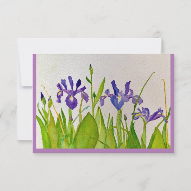 De Remerciements Carte Purple Iris Note (Devant)