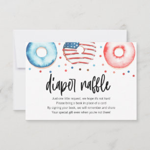 De Remerciements Carte Raffle Patriotic Donut Baby Sprinkl Diaper