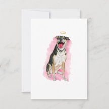 Carte Rainbow Chien Sympathy Card