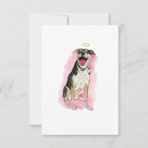 De Remerciements Carte Rainbow Chien Sympathy Card