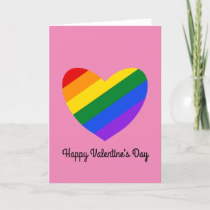 De Remerciements Carte Rainbow Heart #1 Heureuse Sainte-Valentin