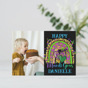 De Remerciements Carte Rainbow Mardi Gras