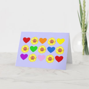 De Remerciements Carte Rainbow Peace