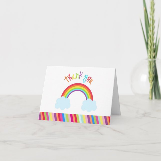 De Remerciements Carte Rainbow Thank you Note (Devant)