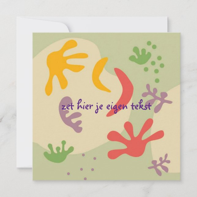 De Remerciements carte remerciée avec une farine abstraite (Devant)