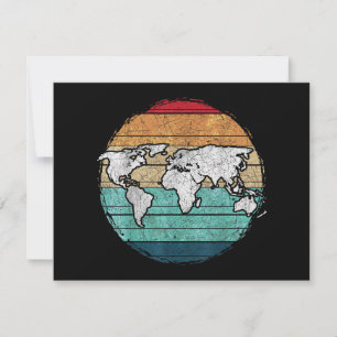 De Remerciements Carte Retro World