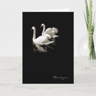 De Remerciements Carte romantique du lac Swan