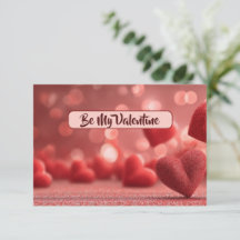 Carte romantique plate Saint-Valentin remplie d'am