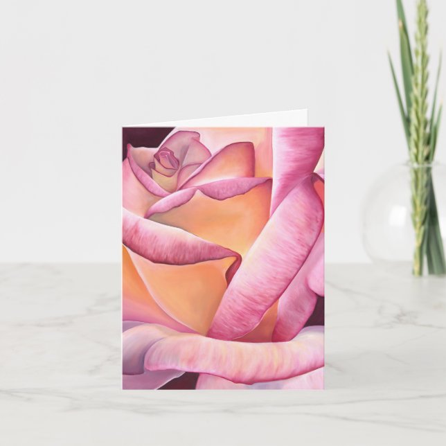 De Remerciements Carte Rose Rose (Devant)