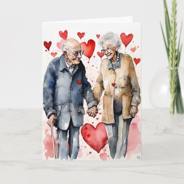 De Remerciements Carte Saint-Valentin pour les aînés (Devant)