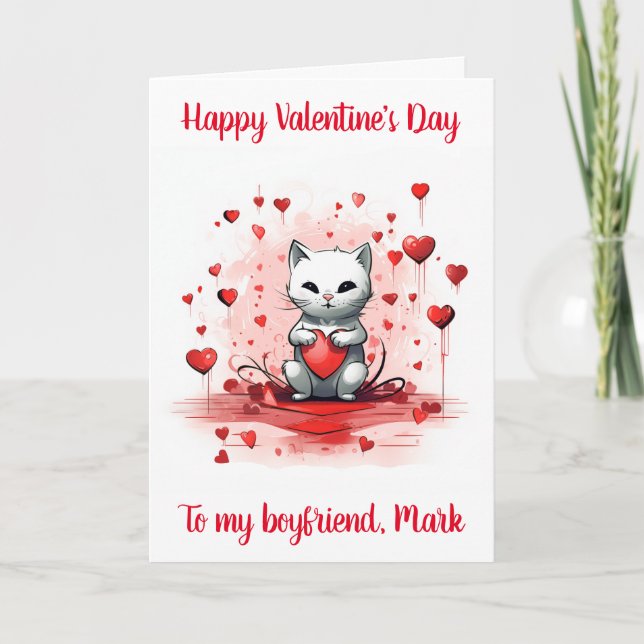 De Remerciements Carte Saint Valentin pour petit ami (Devant)