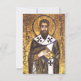 De Remerciements Carte Sainte dorée byzantine Saint Basile le Grand