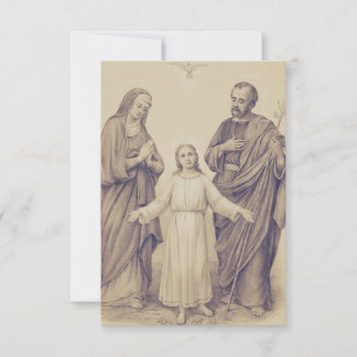 De Remerciements Carte Sainte Famille Sépia Beaux-Arts