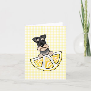 De Remerciements Carte Schnauzer KiniArt Life Lemons