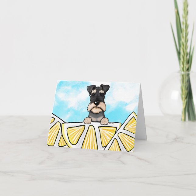 De Remerciements Carte Schnauzer Life Lemons (Devant)