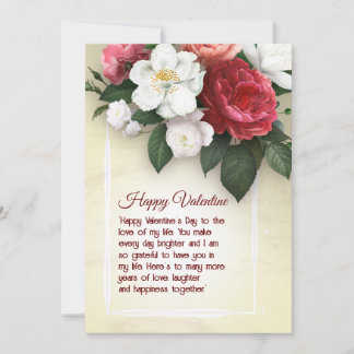 De Remerciements Carte simple Floral Valentine