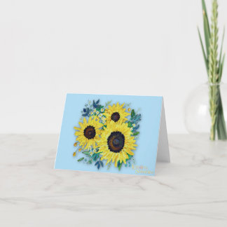 De Remerciements Carte Sky Blue "Sunny Day"