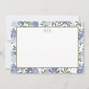 De Remerciements Carte stationnaire Monogramme Floral