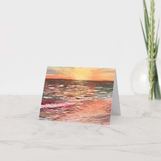 De Remerciements Carte Sunrise Glisser Note (Devant)