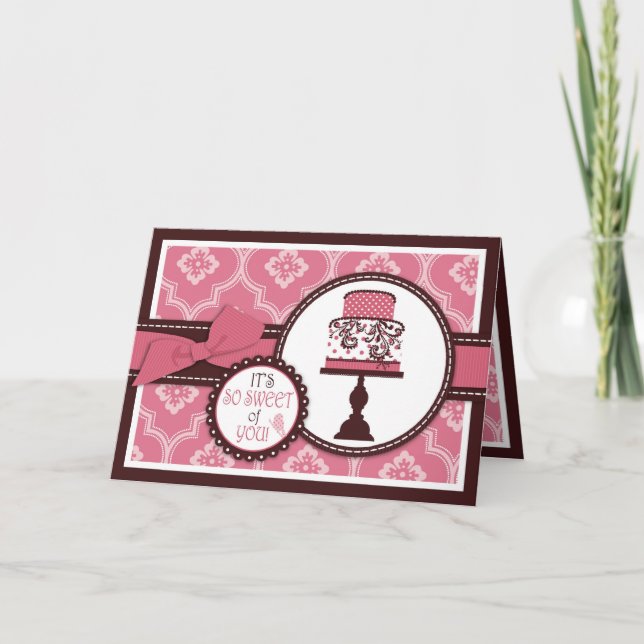 De Remerciements Carte Sweet Cake TY (Devant)