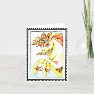 De Remerciements Carte Thunder Horse - jaune