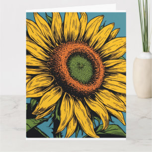 DE REMERCIEMENTS CARTE TOURNESOL POUR CÉLÉBRER UNE BELLE VIE
