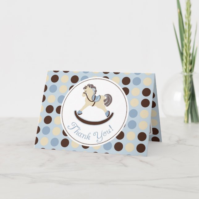 De Remerciements Carte TY Boy Rocking Horse (Devant)