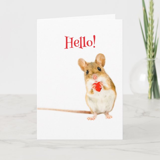 DE REMERCIEMENTS CARTE VALENTINE LIL MOUSE (Devant)