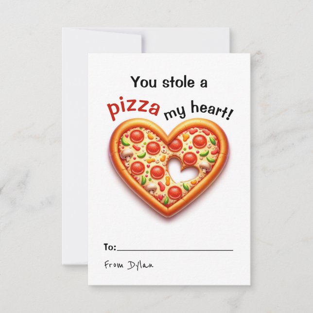 De Remerciements Carte Valentine Pizza Classroom (Devant)