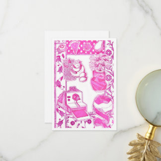 De Remerciements Carte Vierge Magenta