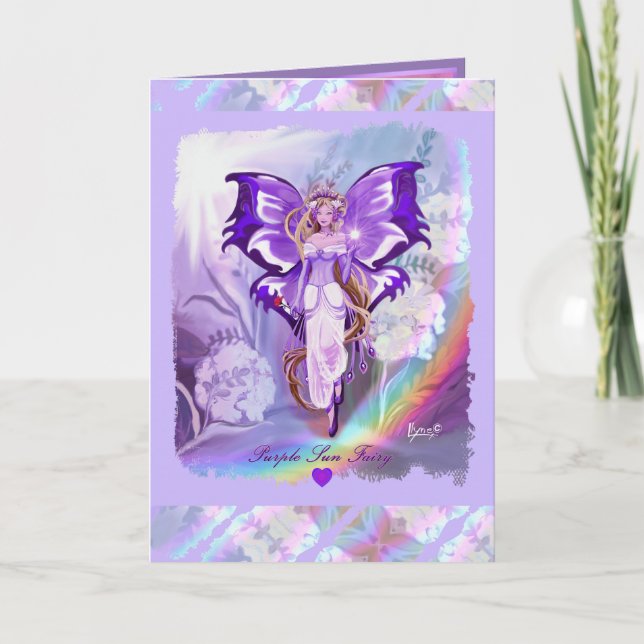 De Remerciements Carte vierge Purple Sun Fairy (Devant)