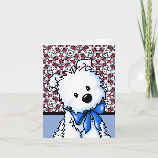 De Remerciements Carte Westie étoile rouge (Devant)