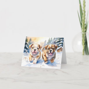 De Remerciements Carte Xmas Puppy