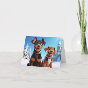 De Remerciements Carte Xmas Puppy