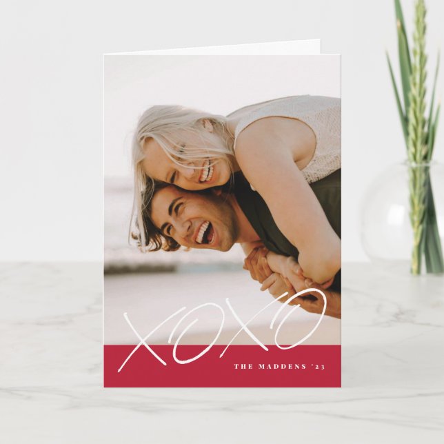 De Remerciements Carte XOXO Valentine's Day - Rouge (Devant)