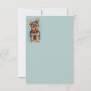 De Remerciements Carte Yorkie Note