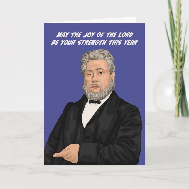 De Remerciements Charles Spurgeon Joy of the Lord Carte d'anniversa (Devant)