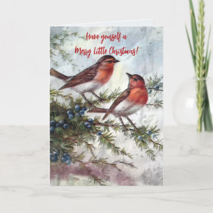 DE REMERCIEMENTS CHRISTMAS ROBINS MILES APART CHRISTMAS CARTE
