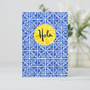 De Remerciements Citron & Carrelage Bonjour en espagnol : Carte "Ho