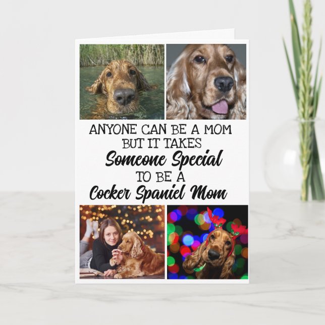 De Remerciements Cocker Spaniel ...Meilleure carte mère (Devant)