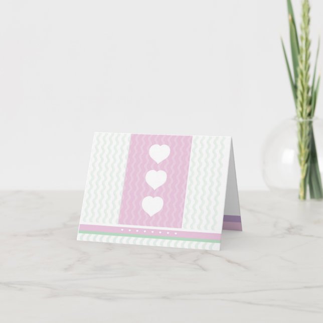 De Remerciements Coeurs et fleurs Carte pour notes - multifonction (Devant)