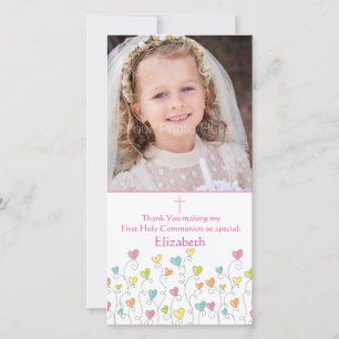 De Remerciements Coeurs florissants, Carte photo religieux