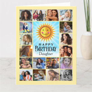 De Remerciements Collage photo fille Carte d'anniversaire